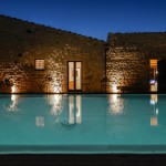 Salina-vacation rentals Scicli Sicily-facade at night